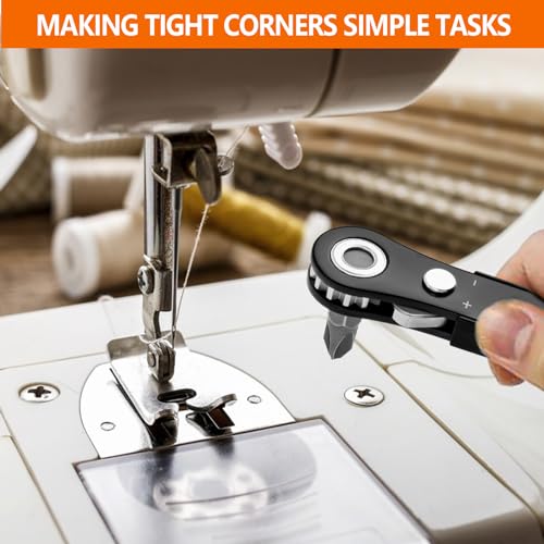 Right Angle Screwdriver Set Mens Gifts, Mini Ratcheting 90 Degree Offset Screwdriver Pocket Mini Low Profile Ratchet Wrench Bit Socket Set Sewing Machine Tool Stocking Stuffers Mens Gifts for Him
