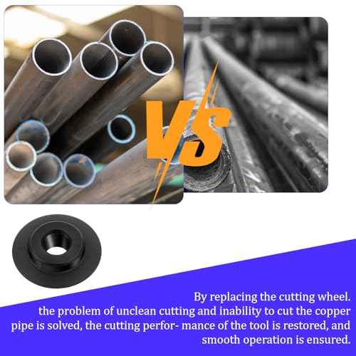 12pcs Pipe Cutter Blade Replacement Cutter Wheels Tube Cutter, Replacement Blades for Tubing Cutters Spare Wheel Replacements Tube Cutting Tool (Black)