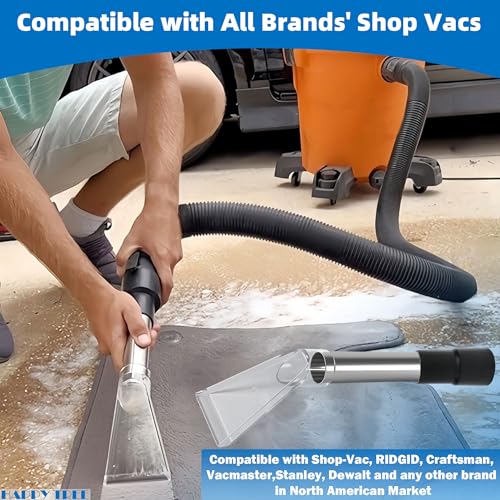 Happy Tree Universal Fit Shop Vac Adapter Kit (Small) – 1-1/4", 1-7/8", 2-1/2" for Upholstery & Carpet Cleaning