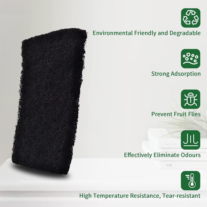 Ezebesta M-4Pack Activated Carbon Odor Filters for Jo-seph Food Waste Caddy (Pack of 4) - 9.5x7 cm