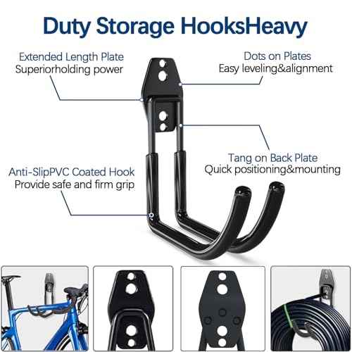 3-H Garage Wall Hooks 20 Pack, Garage Hooks Heavy Duty with Extra Welding Spots, Garage Organizer for Garden, Lawn, Chairs, Ladders, Weed Eater, Shovel(Black?)