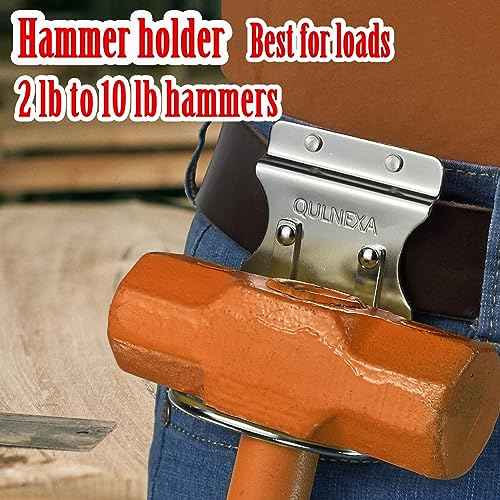Hammer Holder, Drill Holster, Stainless Steel Hammer Holster,Hammer Holder for Tool Belt£¨2.6inches Hammer Loop£©