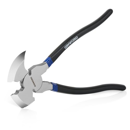GINWORD Fencing Pliers,10.4 Inch Multi Fence Tool,Hammer Head, Wire Cutter Heavy Duty Fence Pliers,Nail Puller Pliers,Staple Puller,Fence Cutting Tools