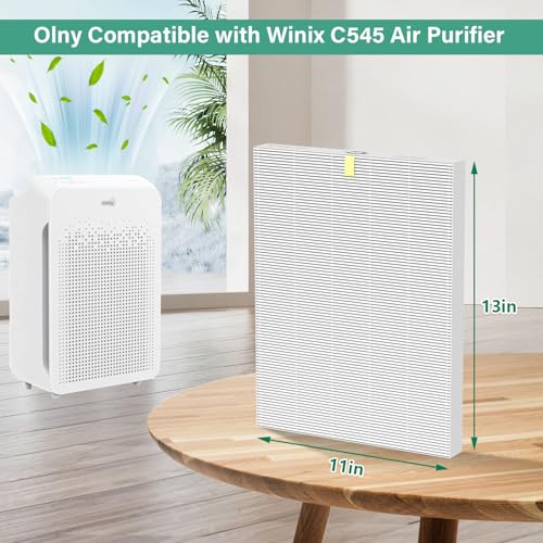 C545 True HEPA Replacement Filter S for Winix C545 Air Purifier – 4 Pack