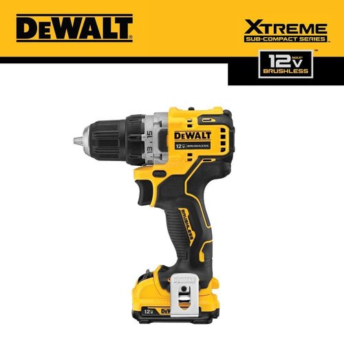 DEWALT XTREME 12V MAX* Cordless Drill/Driver Kit, 3/8-Inch (DCD701F2)