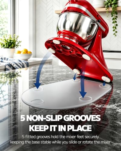MIMORE Frosted 4.5-5 QT Tilt-Head KitchenAid Mixer Slider Base Mat