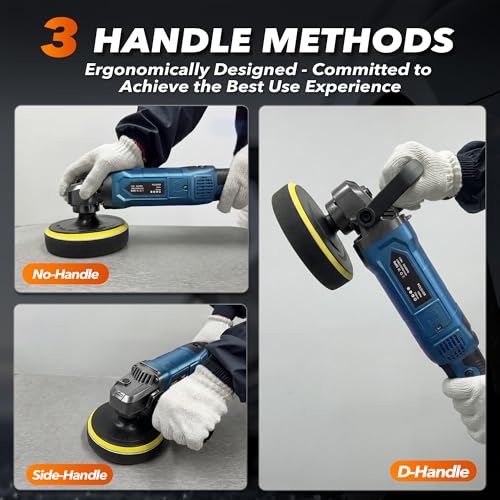 OFISPEED 1600W Blue Rotary Car Buffer Polisher - 6/7 Inch Variable Speed