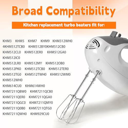 Kitchenaid Hand Mixer Beater Attachments Stainless Steel Replacement Beaters