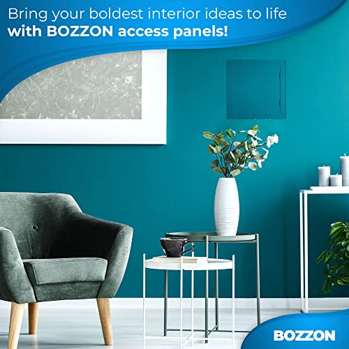 BOZZON 12 x 12 Inch Wall Access Panel for Drywall - Heavy Duty Plastic Cover - White, Model 1