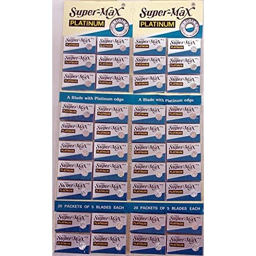 Super-max Razor Platinum Blades 20 Tucks of 5 Blades Each