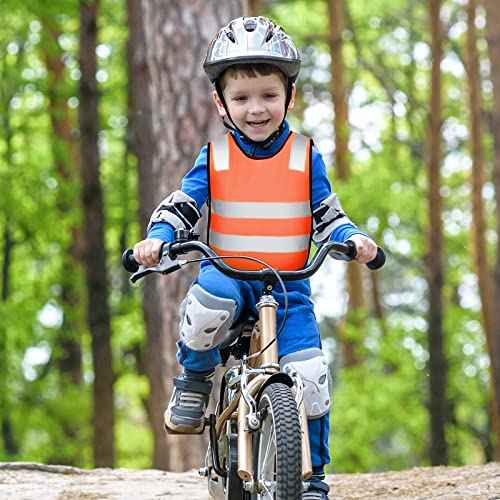 2 Pieces Kids Reflective Vest Child Safety Visibility Vest for Boys Girls Cycling Skiing Runner