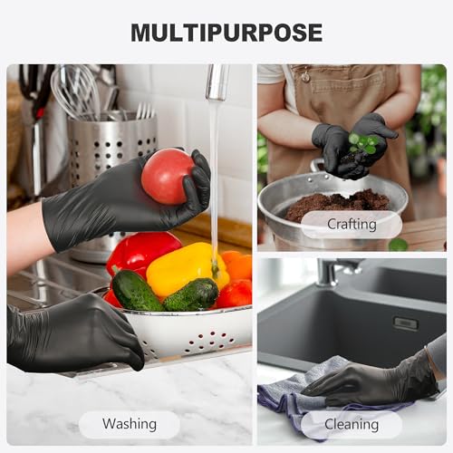 SWIFTLITE Large Disposable Vinyl Food-Grade Gloves Latex-Free - 100 Pack