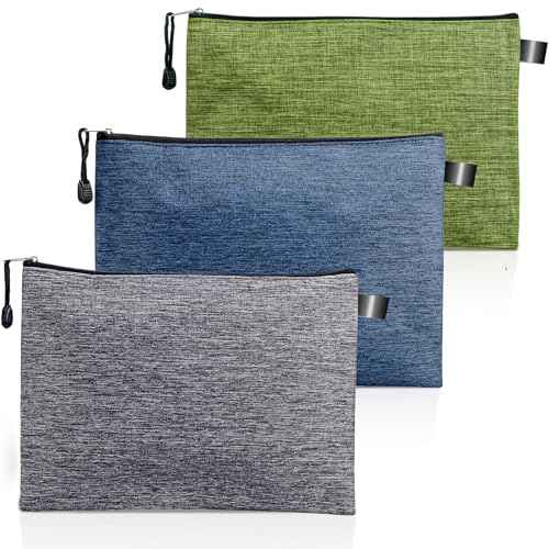Tool Pouches With Zipper 3 Pack Waterproof Small Tool Bag, Practical Zippered Pouch Suitable For Organizing And Storing Tools, Gadgets, Cosmetics, Travel Accessories.