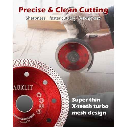 4.5" Diamond Blade for Angle Grinder, 2pcs Tile Cutting Blade for Angle Grinder Tile, Super Thin Tile Saw Blades for Cutting Porcelain Ceramic Tile Granite Marbles
