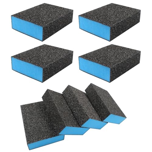 36 Grit Sanding Blocks, 8 Pcs Coarse Sandpaper Sponge Washable and Reusable Sanding Sponges for Wood, Metal, Drywall, Sheetrock