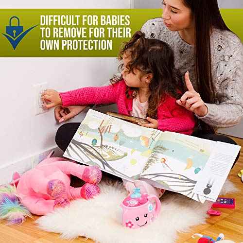 Clear Outlet Covers (50 Pack) Value Pack ? Baby Safety Outlet Plug Covers ? Durable & Steady ? Child Proof Your Outlets Easily