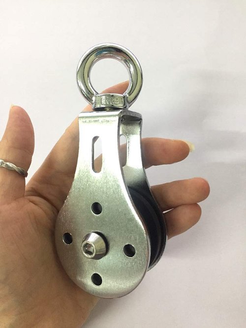 Lifting Pulley System for Gym, 360 Degree Rotation Quiet Pulley, Steel Cable Rope Lifting Pulley Block, Load Bearing 661lbs (1 Pcs)