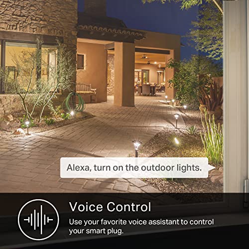 Kasa Smart Outdoor 2-Socket Wi-Fi Smart Plug - Weatherproof, App & Voice Control