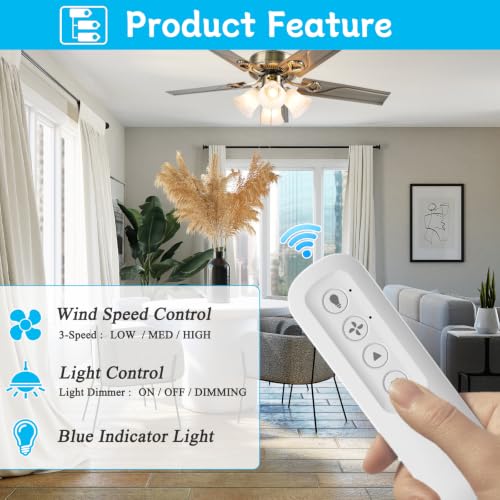 COREBAY 99770 Remote Kit for Hunter Ceiling Fans — Ceiling Fan Remote Control with Receiver (Variation: 99770 Remote Kit)