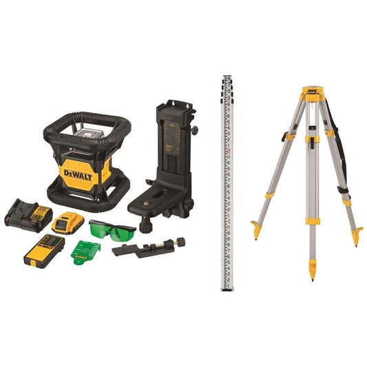 DEWALT DW079LGK 20V GREEN ROTARY LASER FULL KIT