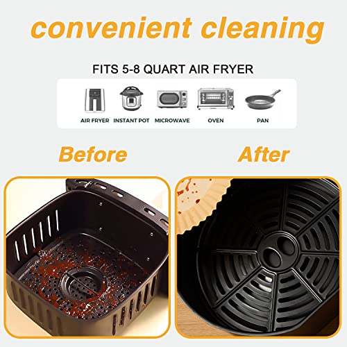 Ailun 100pcs 8-Inch Air Fryer Liners for 5-8 Qt Brown Round-100pcs