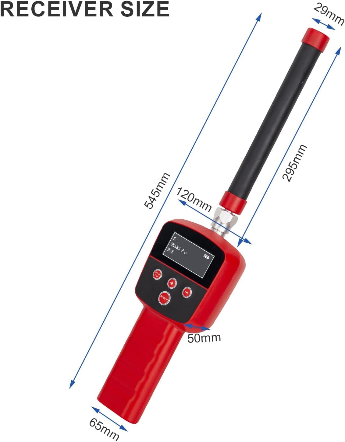 512HZ Pipe Locator Receiver Underground Pipeline Tester Locator,Sewer Inspection Receiver for Sewer Camera LED Display Pipe Inspection Locator for Exploration