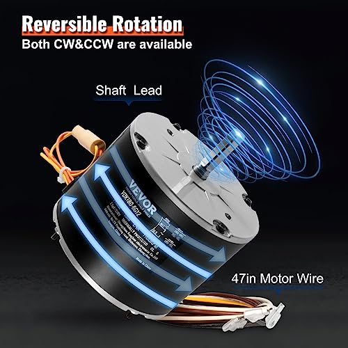 VEVOR OEM 1/4 HP Condenser Fan Motor 1100RPM for HVAC Replacement - Variation 48Y