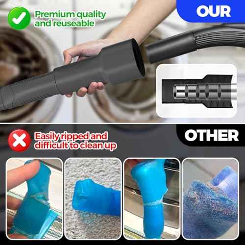 Holikme Dryer Vent Cleaner Kit Vacuum Hose Attachment Brush,Black