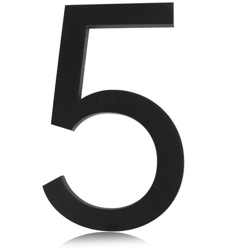 Adress Numbers - Self Adhesive 5 Inch Black Mailbox Numbers House Numbers for Apartment Door Farmhouse Mailbox Office Hotel Outside,House Numbers and Letters, Frosted Matte Black Acrylic House Number