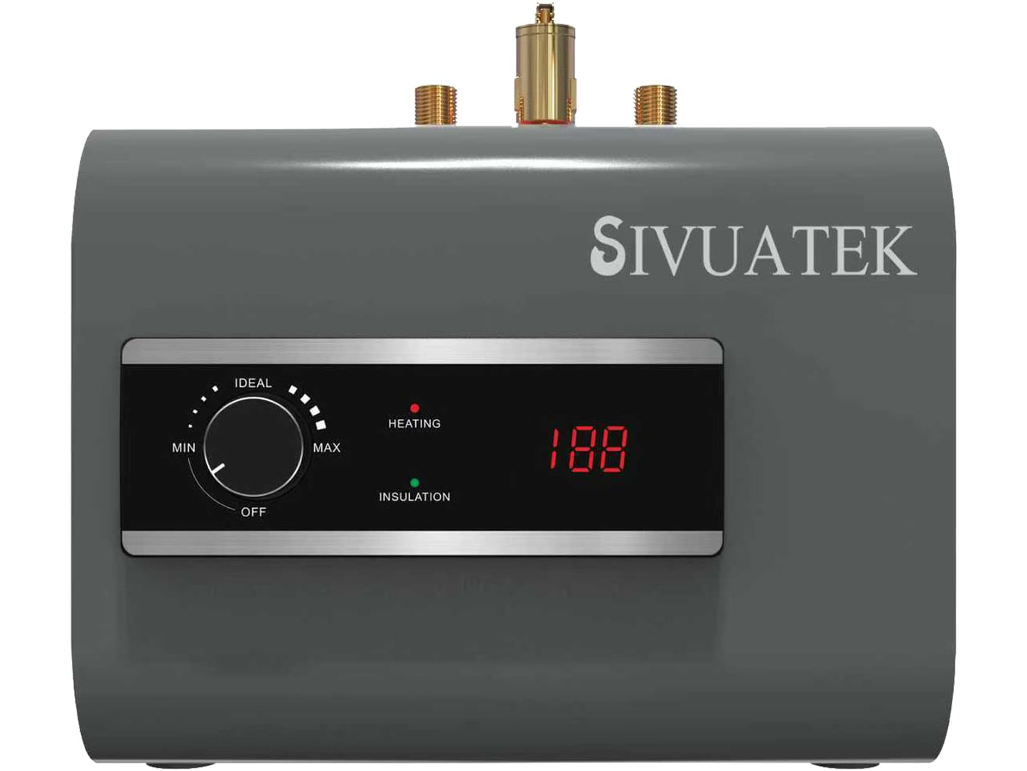 2.5 Gallon Electric Mini-Tank Water Heater, 1440W 120V Under Sink Instant Hot Water Heater, Point-of-Use for Kitchen Bathroom RV, LED Display, Easy Floor Mount