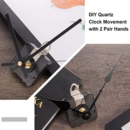 Hicarer Black 23mm Long Shaft Clock Movement Kit with Hands for DIY Wall Clocks