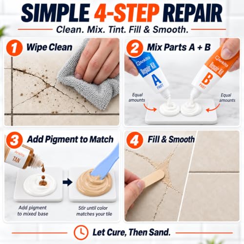 Ankita Tile Repair Kit No.05 Color Match for Chips & Cracks - Ceramic & Porcelain