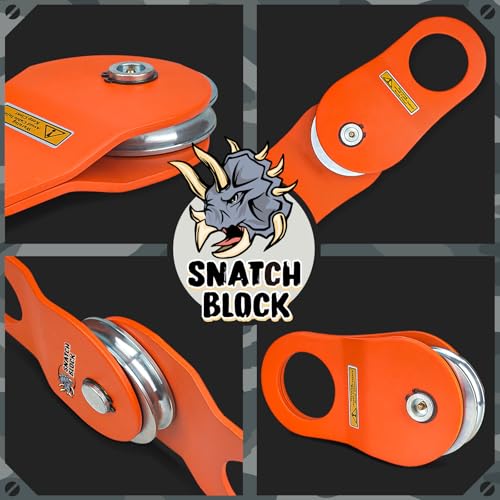TICONN 10 Ton Snatch Block Winch Pulley for Off-Road Recovery, Heavy-Duty Steel