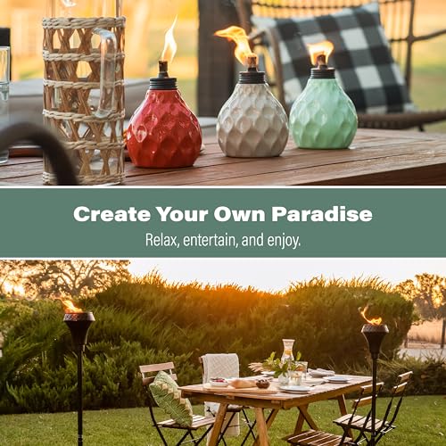 TIKI Citronella Torch Fuel - 1 Gallon (128 oz.) Easy Pour Outdoor Oil with Lemongrass