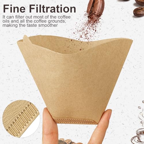 Prudiut 100Pcs #4 Cone Coffee Filters 8-12 Cup for Ninja Made - U4/100Pcs