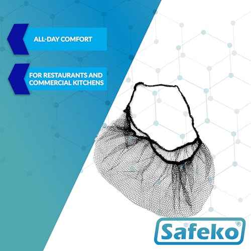 Disposable Honeycomb Nylon Beard Nets | Breathable, Durable | 100 Count [BLACK | 18"]