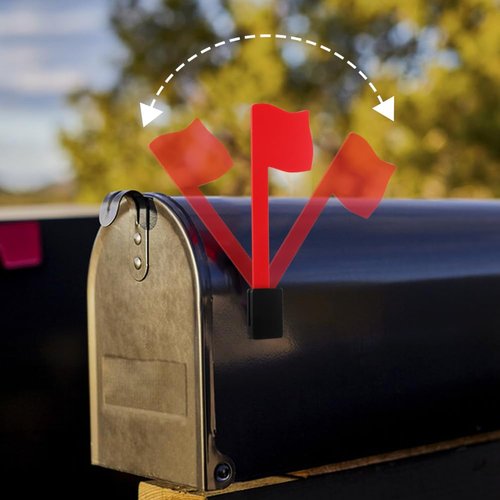 Mailbox Flag Replacement, Red Mailbox Flag Universal for Outgoing Mailbox, Strong Adhesive Red Flags for Mailboxes Outside, Sticks to Most Surfaces Easily(COLOR:red)