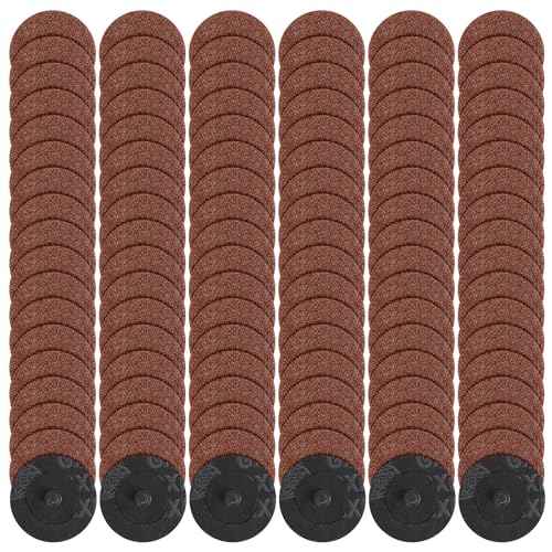 150 Pcs Sanding Discs Sets 2 Inch Surface Conditioning Discs 36/60/80 Grit Roll Lock Die Grinder Sanding Disc for Polish Rust Paint Removal Surface Prep Strip Grind