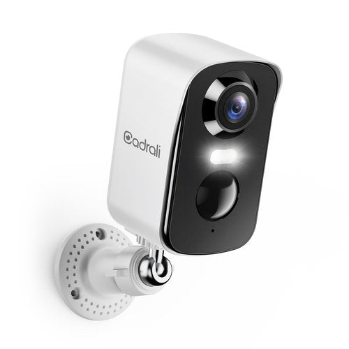 Cadrali 2K Security Cameras Wireless Outdoor - 5200mAh Battery Powered, AI Motion Detection, Color Night Vision & Two-Way Audio, IP65 Waterproof, 30-Day Free Cloud Trial, Works with iOS/Android