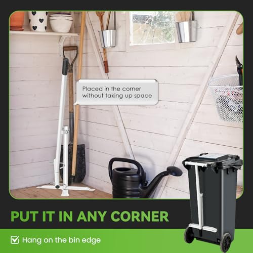 Manual Trash Compactor for 120L Wheelie Bins - Outdoor Yard Waste Crusher