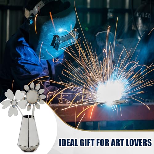 Welding Coupons Vase and Flower Kit, Welding Practice Kit, 304 Stainless Steel Plate, Beginner for Tig Mig, to Master and Improve Skills(Classic Style)