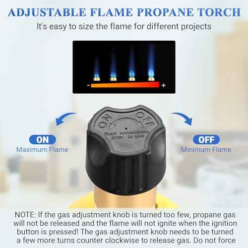 Propane Torch Kit, Mapp Gas Torch with Cylinder Clip, 5ft Hose and Trigger Start Adjustable Flame, Brazing Torch Kit for Soldering, DIY, Jewelry(Propane Cylinder Not Included)