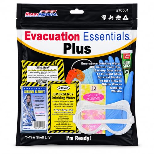 1-Person Disaster Evacuation Kit with Food Water Emergency Gear