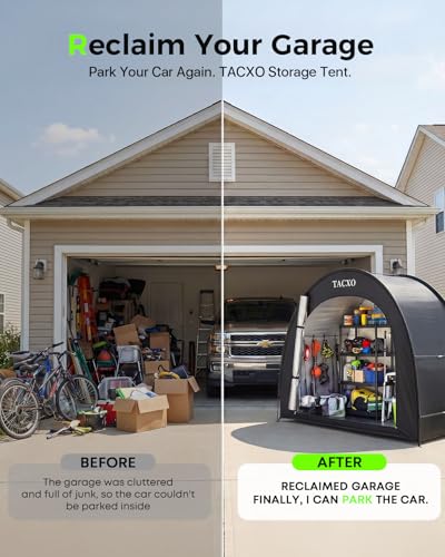TACXO 79x32x67in Waterproof Bicycle Storage Shed Tent for 2-3 Bikes, Motorcycle & Outdoor Equipment