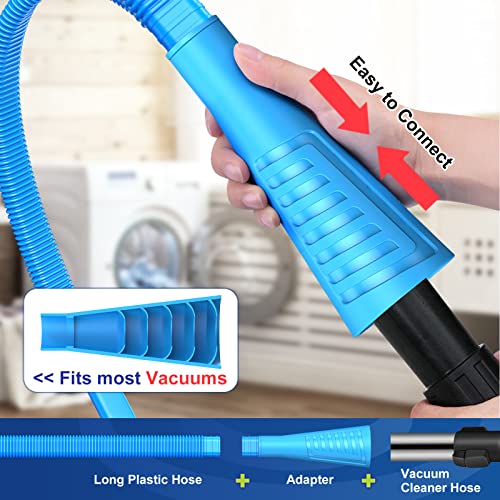 Sealegend Dryer Vent Cleaner Kit, Blue - 2.6ft Vacuum Attachment & Lint Brush