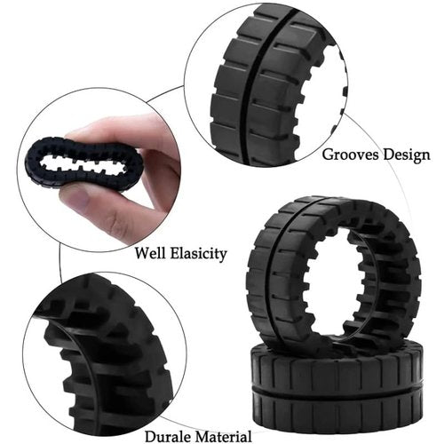 For iRobot Braava Jet M6 (6110) (6012) (6112) (6113) Ultimate Connected Robot Mop Parts Non-Slip Wheel Tires Replacement(4PCS)