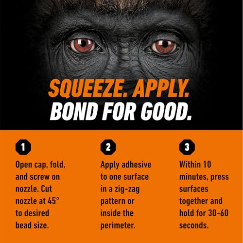 Gorilla Max Strength Clear Construction Adhesive 2.5 oz - 1 Pack