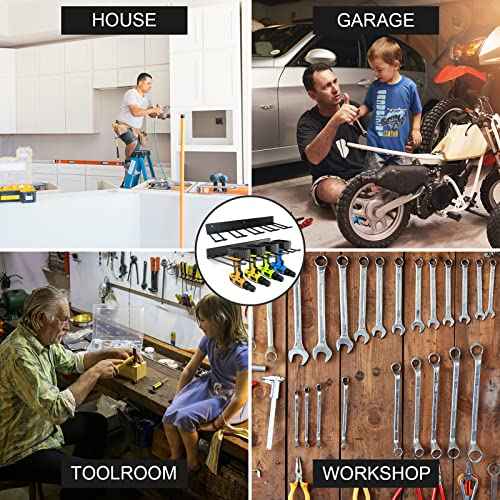 Power Tool Organizer,2PCS Drill Holer Wall Mount Garage Power Tool Storage Rack for Handheld & Power Tools,Metal Drill Holder for Garage Warehouse Shed Shop