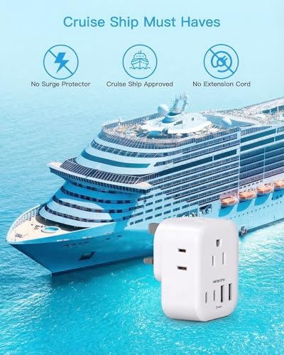HANYCONY US to UK Plug Adapter Type G for Travel, 2 Pack - UK Ireland Version