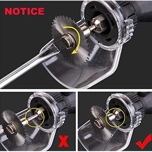 QISF 16Pcs HSS Saw Blades Rotary Tool Circular Saw Blade Set Mandrel - 1/8" (3.175mm) and 1/4" (6.0mm) Shank For Dremel, Proxxon Drill Rotary Tools